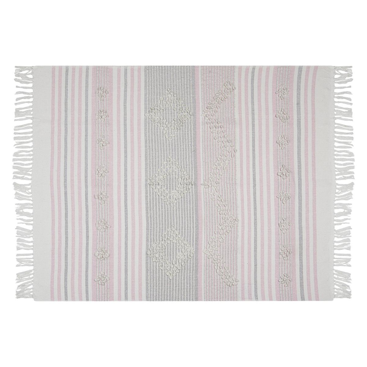 DECKE Rosa Kaman 150/120 cm - Pink, Textil (125/150cm) - Beliani