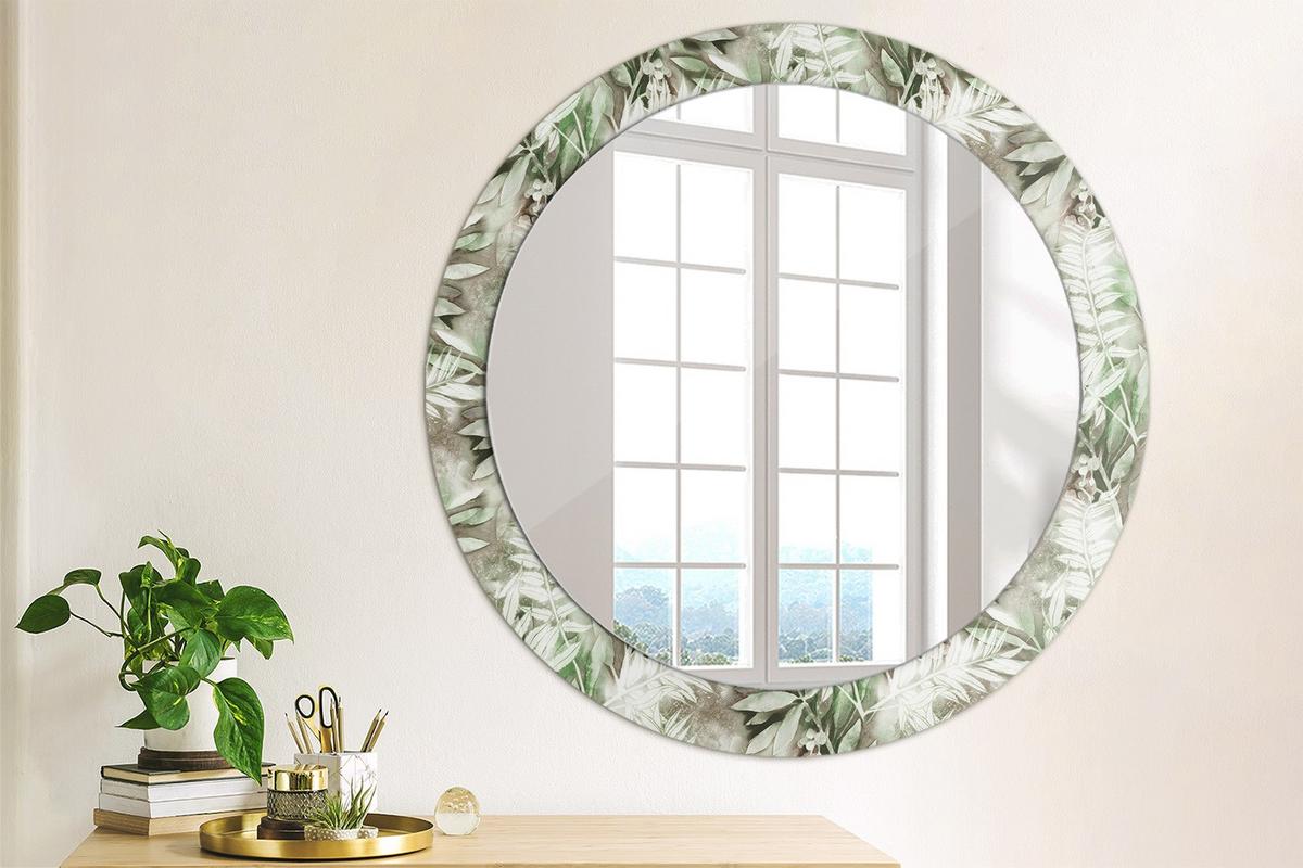 SPIEGEL Rund Ø 80 cm mit Aufdruck - Multicolor, Glas (80/80/0.4cm) - Wallfluent