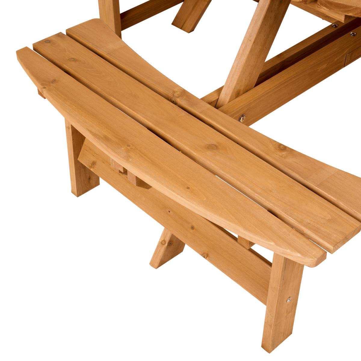 PICKNICKTISCH mit Bänken Tannenholz Hellbraun Caparcotta - Hellbraun, Holz - Beliani
