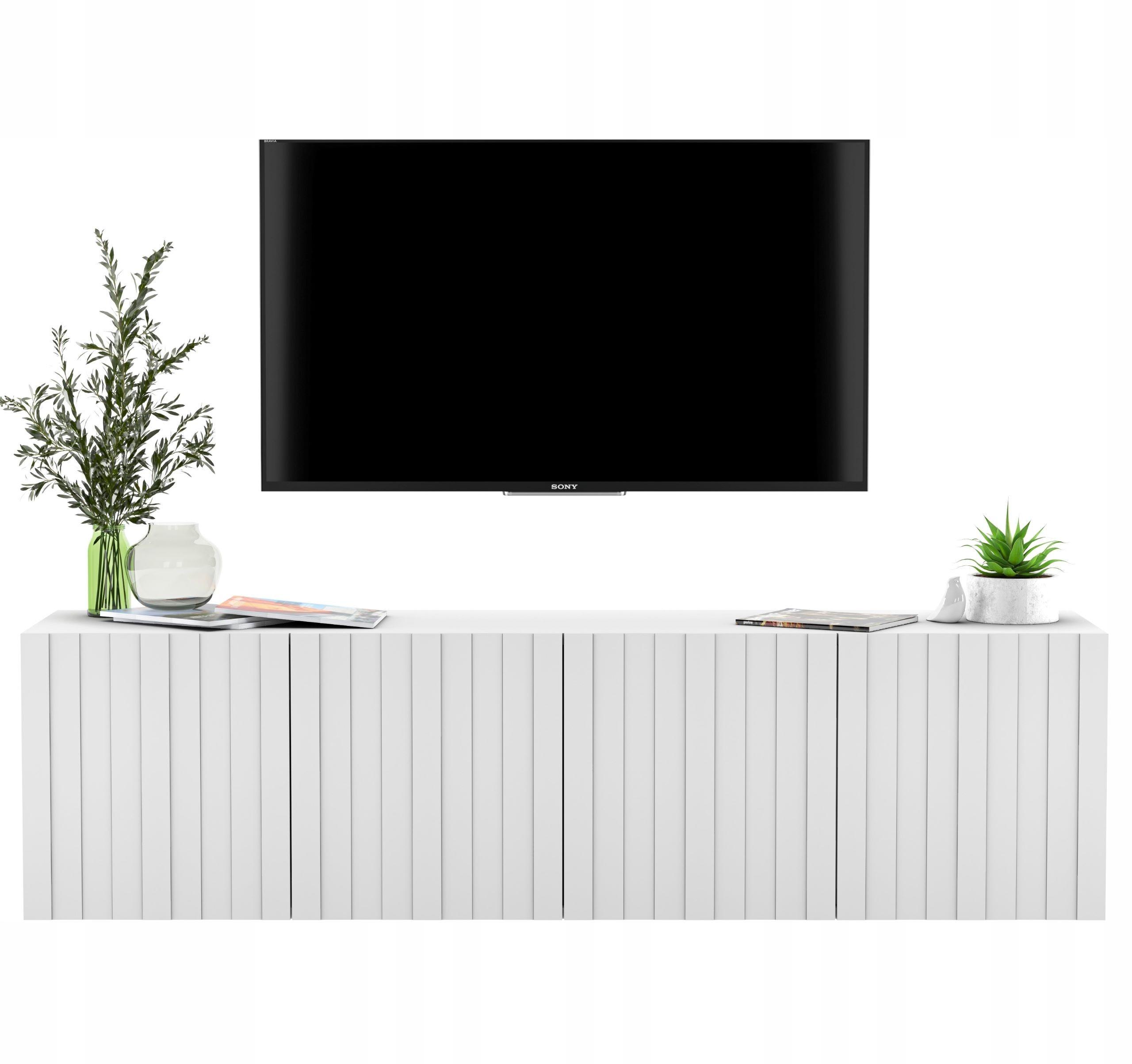 TV-SCHRANK Elpis Weiß Matt Glamour 150 cm - Weiß, Holzwerkstoff (150/37.5/36.5cm) - Meble Lindner