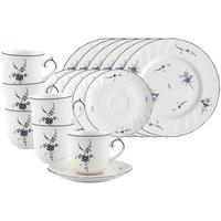 KAFFEESERVICE Vieux Luxembourg weiß-blau 18-tlg. - Blau/Weiß, Keramik (2/2/2cm) - Villeroy & Boch