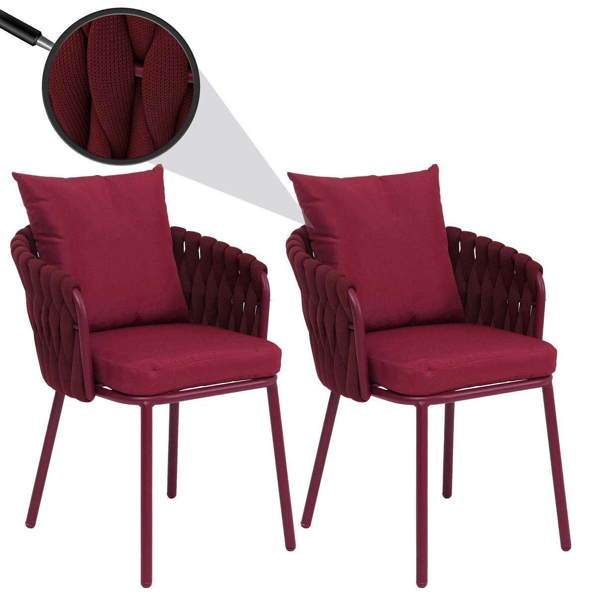 ESSZIMMERSTUHL Bordeaux - Bordeaux, Metall (56/71/57cm) - MCW