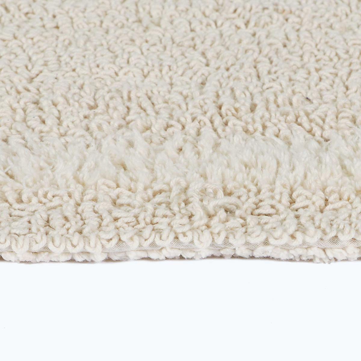 DUSCHVORLEGER 50/50 cm, 100% Baumwolle, wendbar - Creme, Textil (50/50cm) - Homescapes
