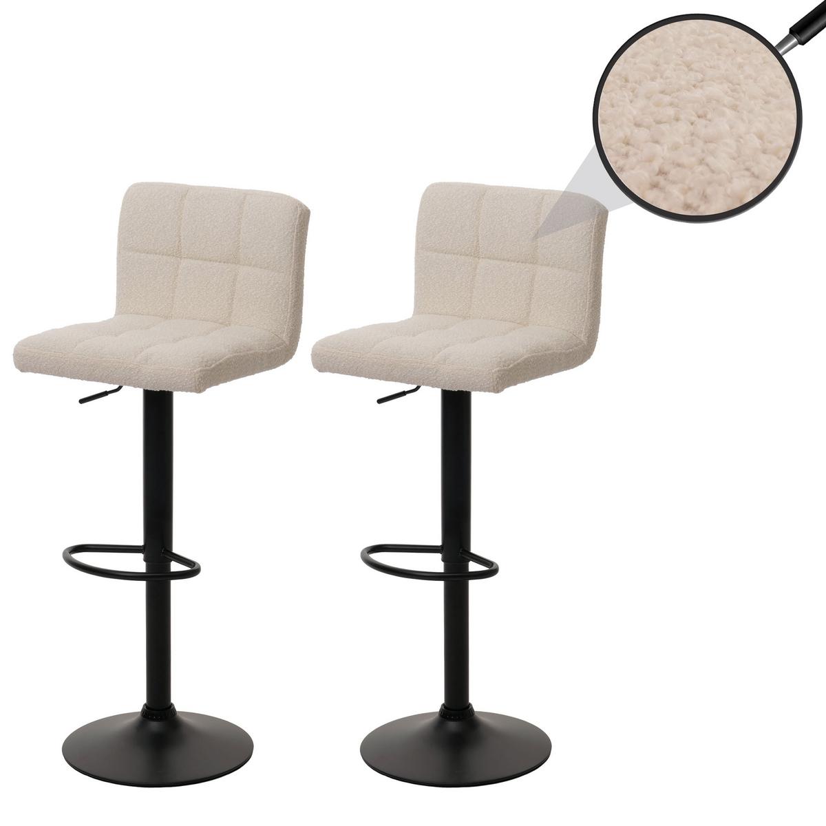 BARHOCKER Beige 2er-Set - Beige, Textil (38/107/41cm) - MCW