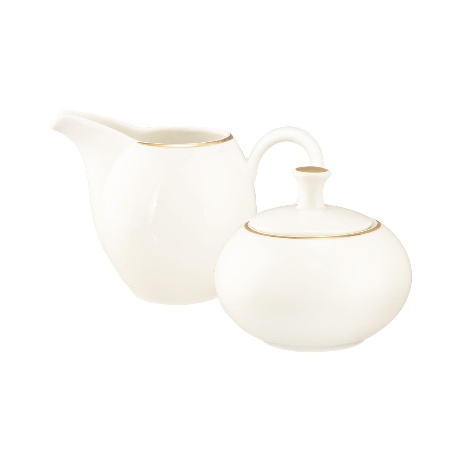MILCH- & ZUCKERSET Savona Goldlinie creme 2-tlg. - Creme, Keramik (1/2cm) - Seltmann Weiden