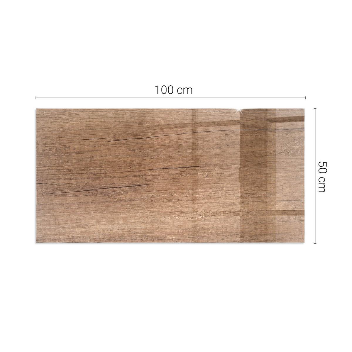 GLASPLATTE für Kamin 100x50 cm - Braun, Glas (100/50/0.4cm) - TULUP