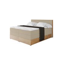 BOXSPRINGBETT LOLLI9 -KING 140x200 - H3/H4 Creme - Champagner, Holzwerkstoff (140/200cm) - ALTDECOR