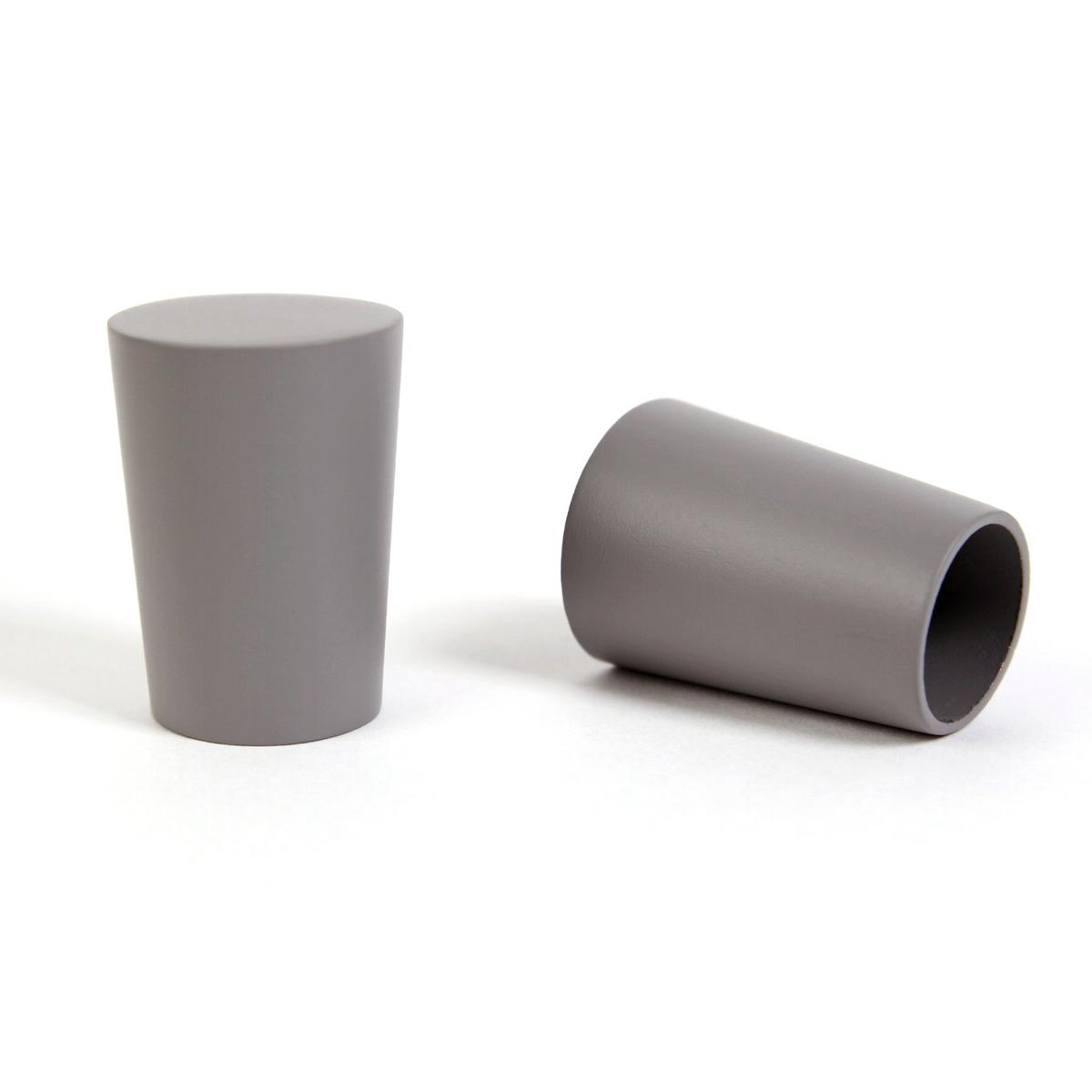 GARDINENSTANGE 1-lauf Wandmontage Kegel 400cm - Grau, Metall (400cm) - Deco-Raum