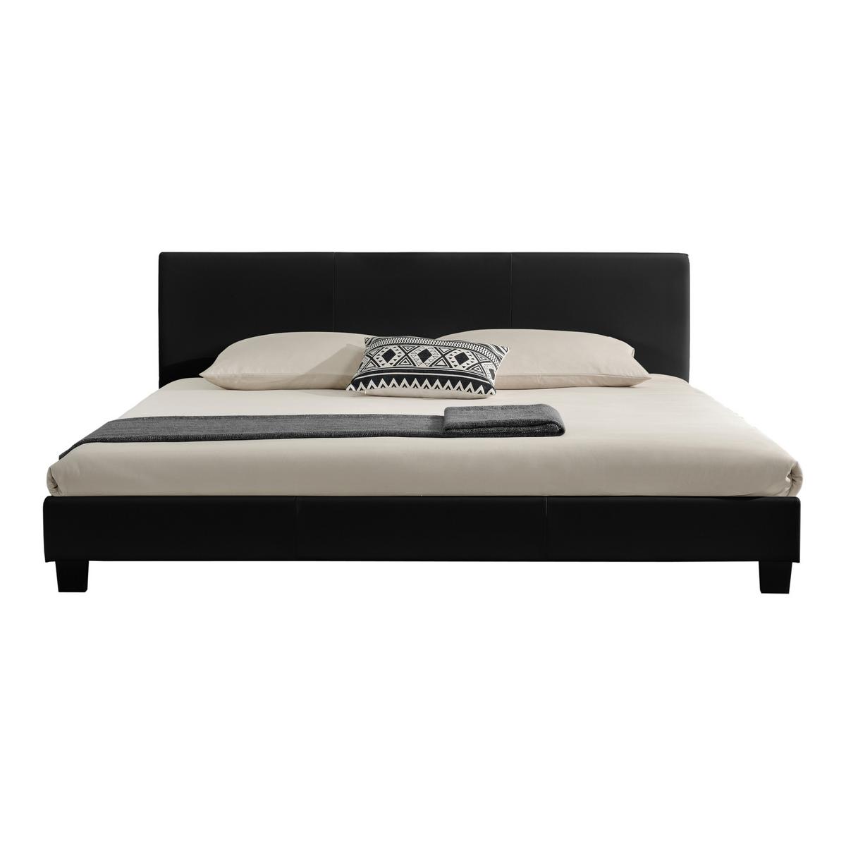 POLSTERBETT Albacete - Schwarz, Textil (180/200cm) - Corium