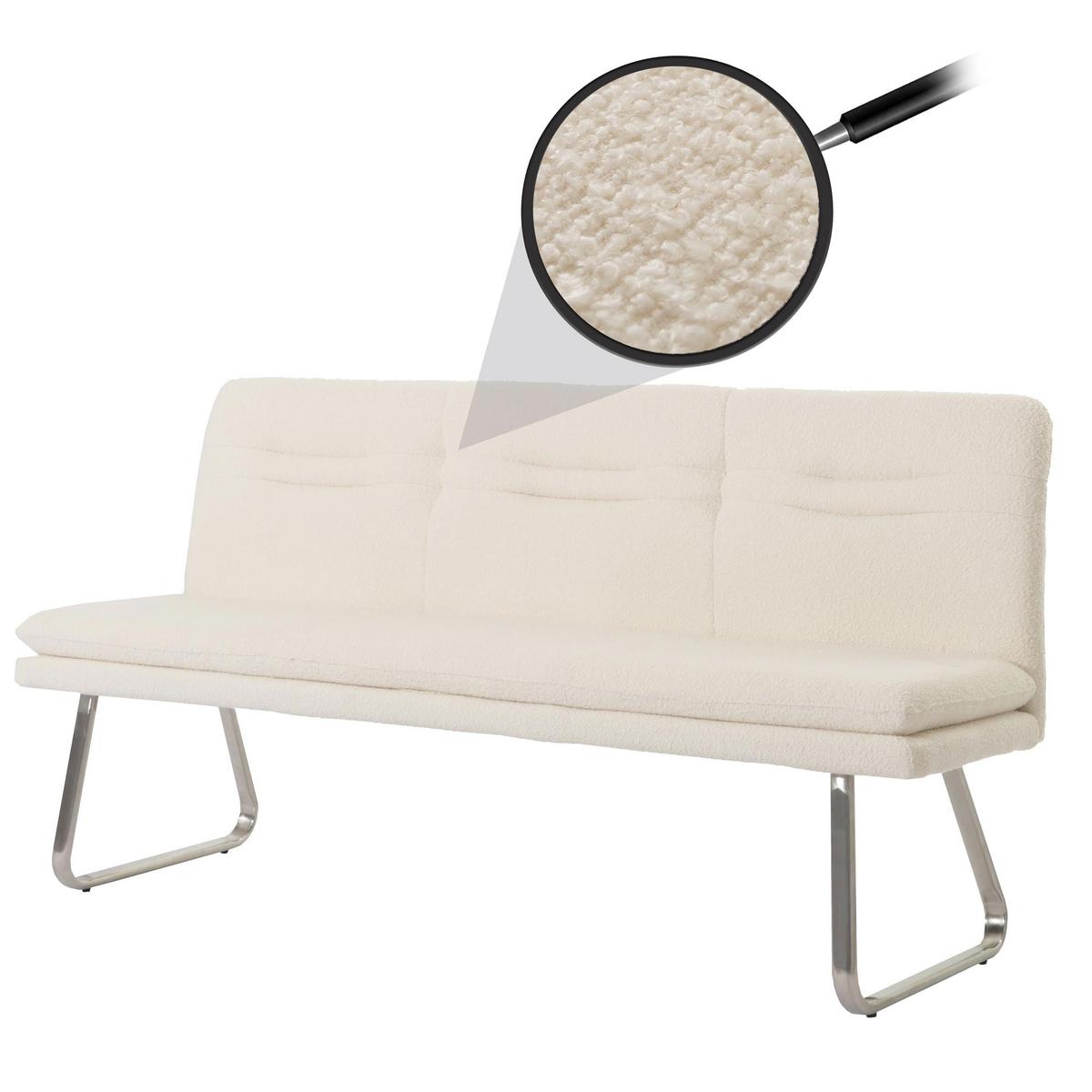 SITZBANK Cremeweiß - Creme/Weiß, Textil (180/93/58cm) - MCW