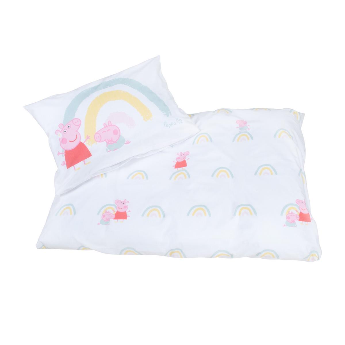 BABYBETTWÄSCHE Peppa Pig 100x135 cm - Weiß, Textil (100/135cm) - Roba