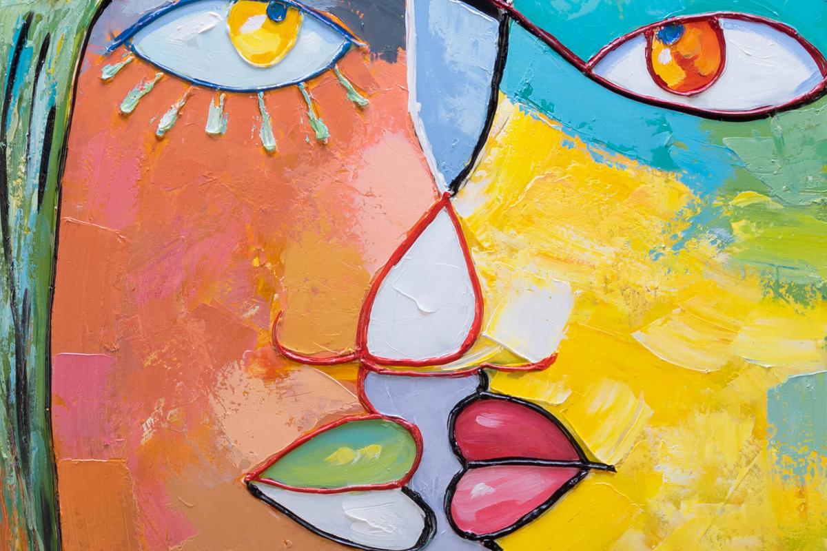 ACRYLBILD HANDGEMALT 75/100 cm - Multicolor, Holz/Textil (75/100cm) - KUNSTLOFT