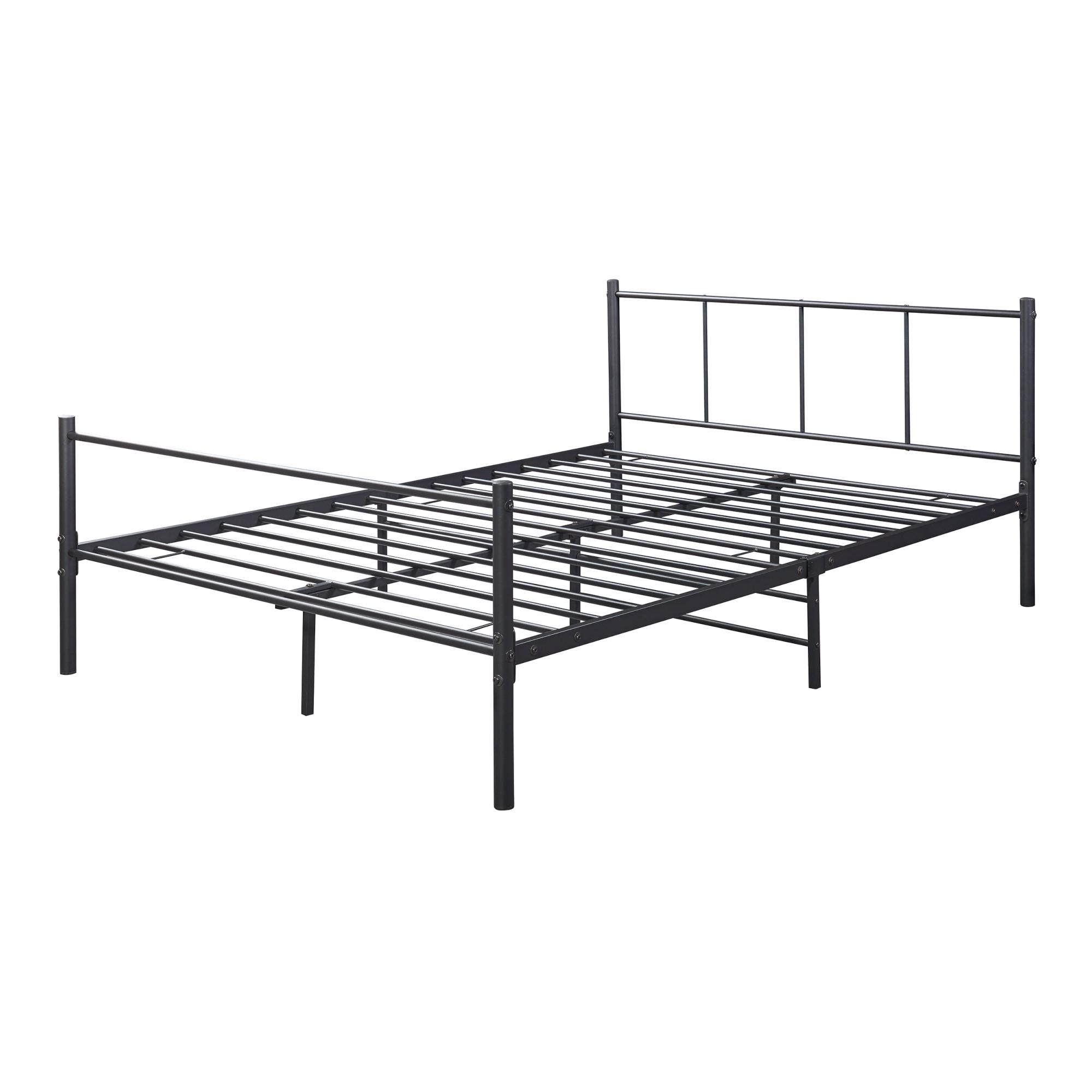 METALLBETT Laos - Schwarz, Metall (140/200cm) - [en.casa]