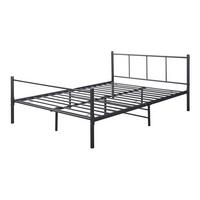 METALLBETT Laos - Schwarz, Metall (140/200cm) - [en.casa]