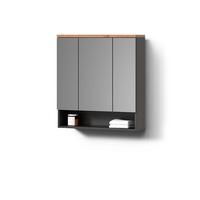 BADSPIEGELSCHRANK Tanaro Anthrazit 70 x 77.5 cm - Anthrazit, Holzwerkstoff (70/77.5/21.7cm) - Livinity®