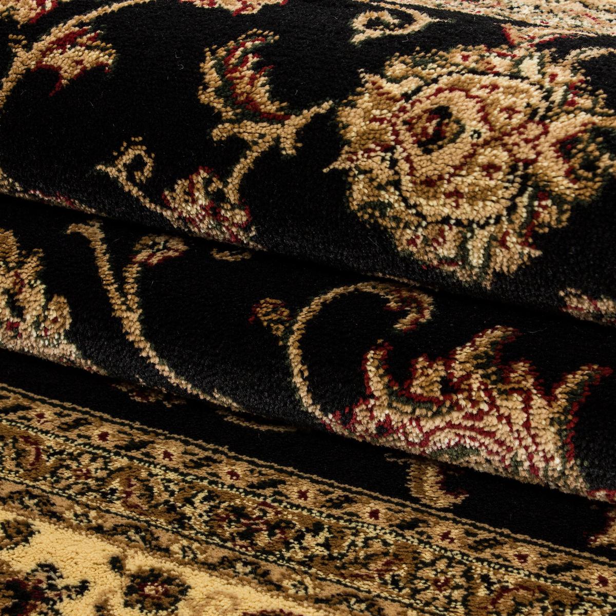 KURZFLORTEPPICH TANNHEIM, orientalisch, aus Polypropylen, Schwarz, 80 x 150 cm - Beige, Textil (150/80cm) - KADIMA DESIGN