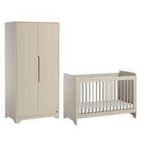 BABYZIMMER 2-teilig Ova Beige - Beige, Holzwerkstoff (124.5/86/65cm) - Petits-meubles