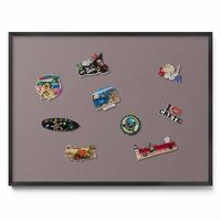 MAGNETTAFEL 80x60 cm Schwarzer Rahmen Hellbraun - Akaziefarben, Metall (80/60/0.4cm) - TULUP
