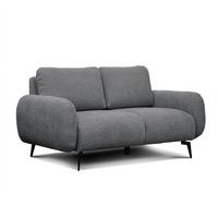 SOFA FEBE 2-Sitzer, dunkelgrau - Dunkelgrau/Schwarz, Holz/Textil (160/82/96cm) - Wozimo