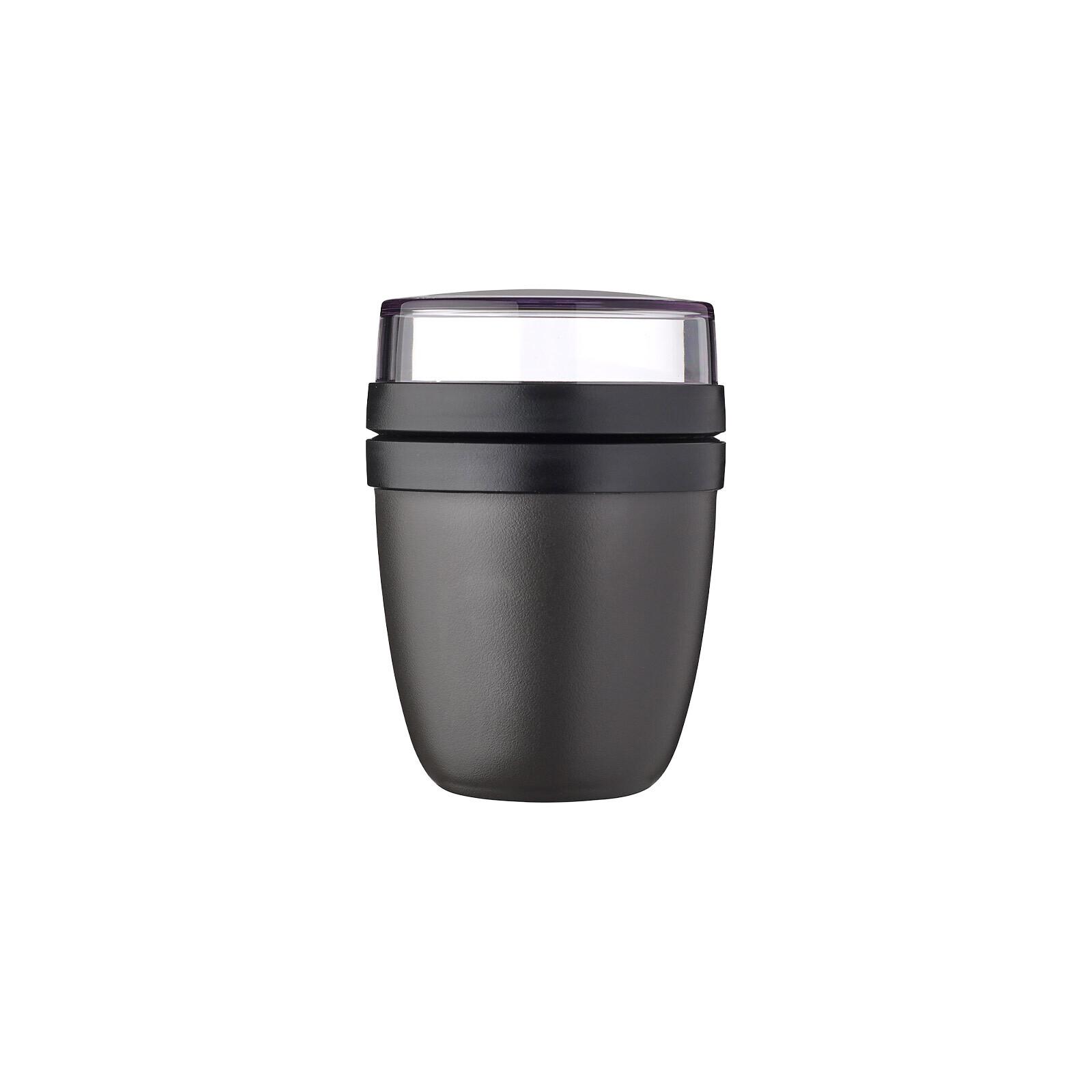 LUNCHPOT MINI Ellipse Nordic Black ø 9,1 cm - Schwarz, Kunststoff (9.1/12.8/9.1cm) - Mepal