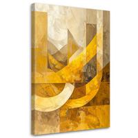 LEINWANDBILD Abstraktion 20x30cm - Gelb, Textil (20/30cm) - Feeby