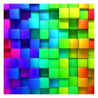 FOTOTAPETE 3D Würfel 192/192 cm - Multicolor, Papier (192/192cm) - Bilderwelten