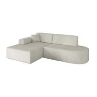 ECKSOFA Ottomane Links IREA-L1-v3 - 232x165x77 cm Creme - Ecru/Creme, Holzwerkstoff/Textil (232/165cm) - ALTDECOR