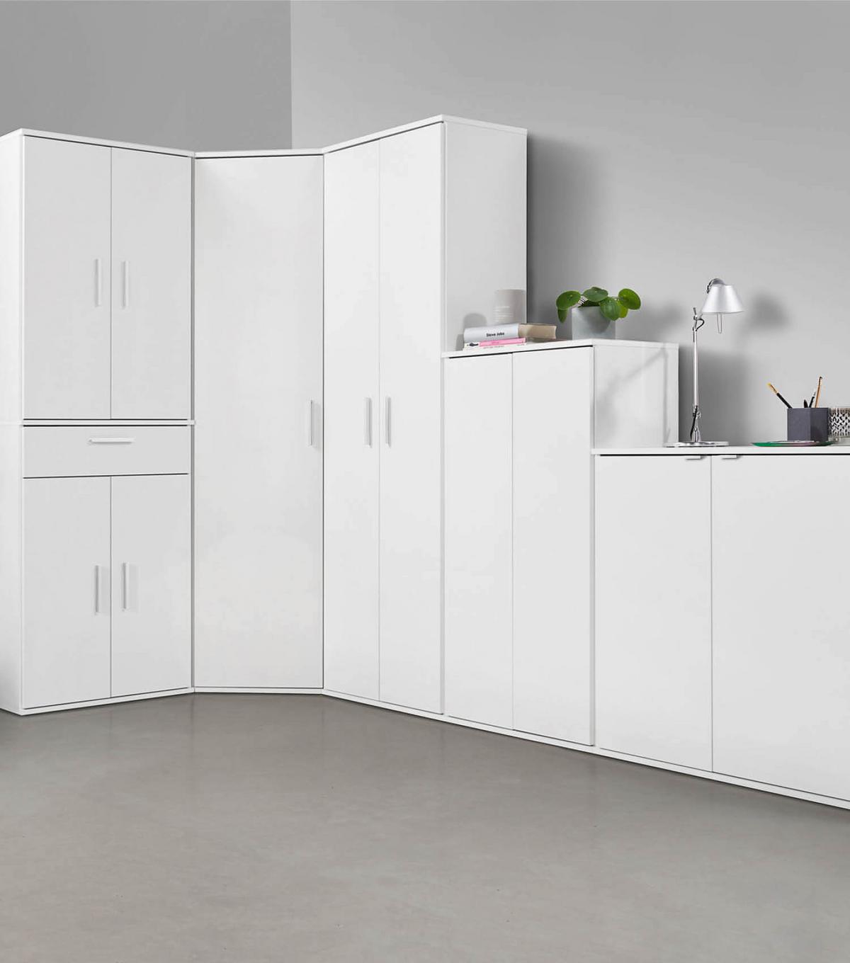MEHRZWECKSCHRANK SET Der Allzweckwaffe - Kaschmir, Holzwerkstoff (60/180/34cm) - Mokebo