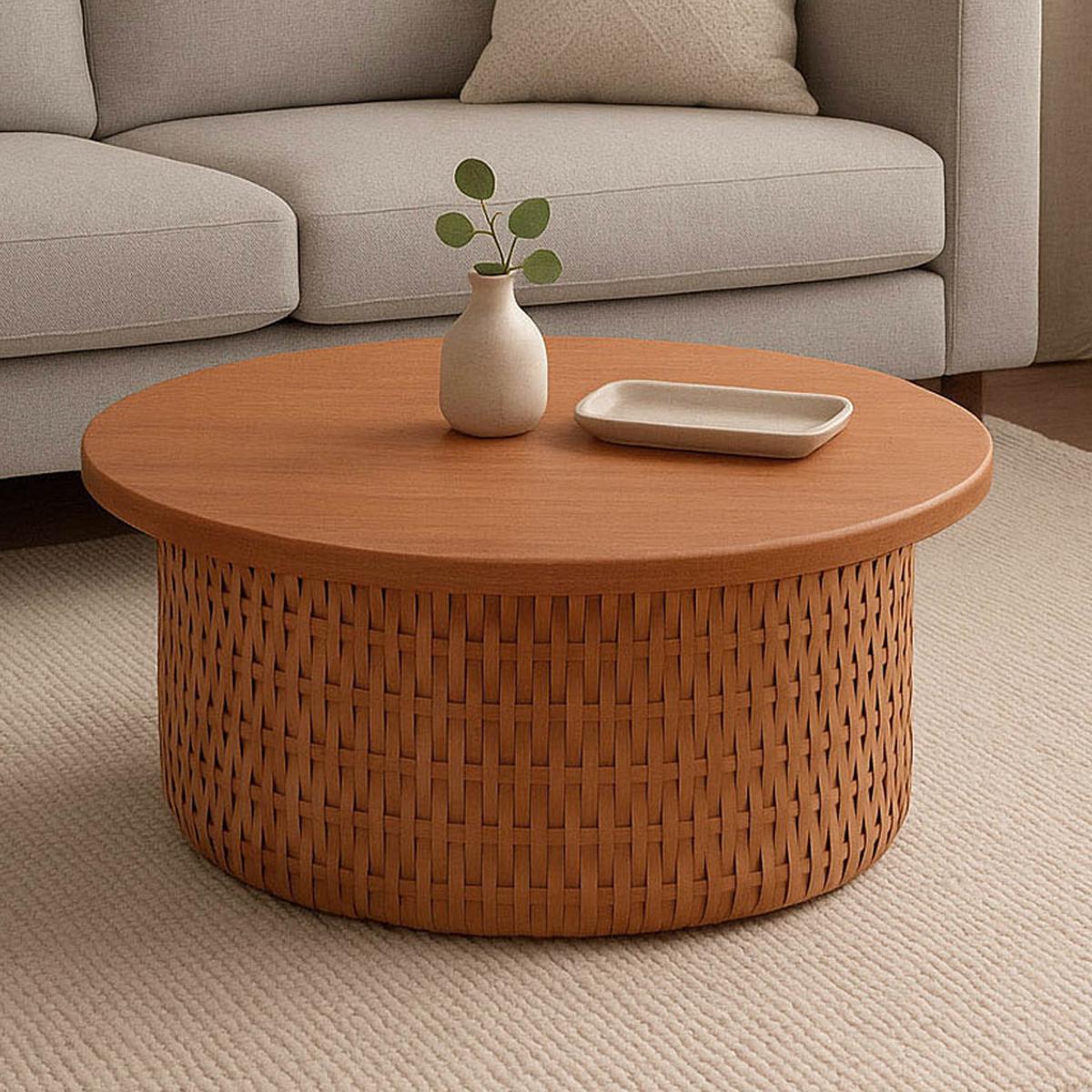 COUCHTISCH rund Braun - Braun, Holz (75/75/36cm) - MCW