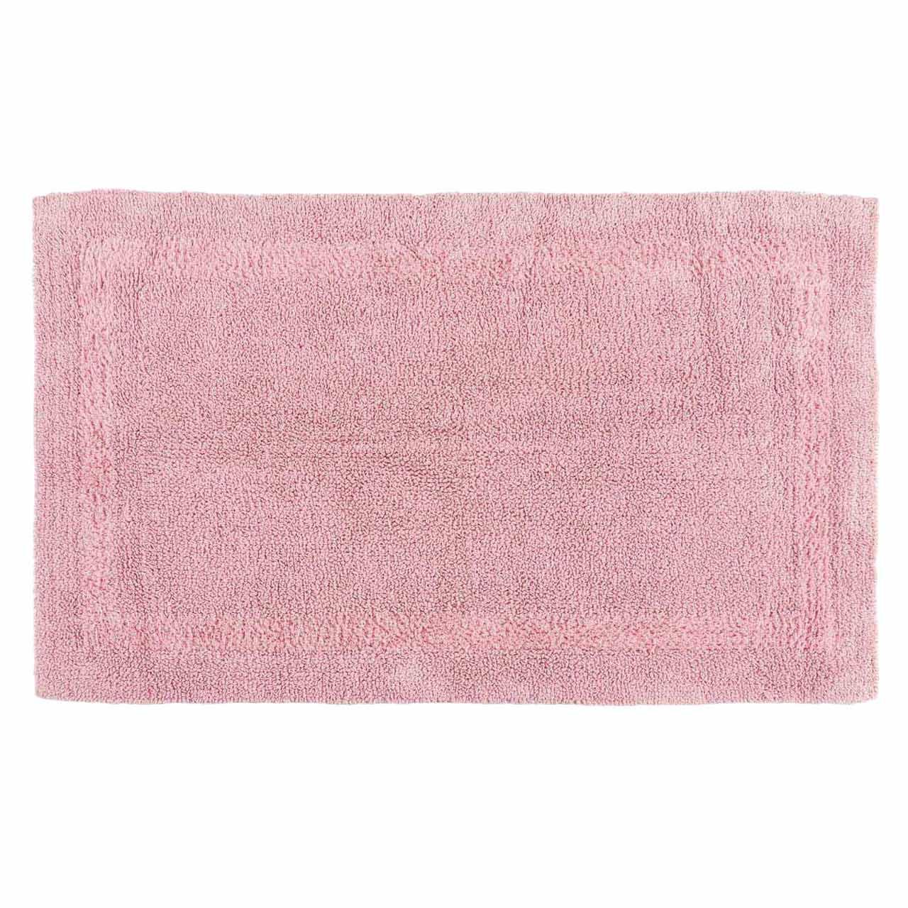 BADEMATTE 70/120 cm, 100% Baumwolle, wendbar - Rosa, Textil (70/120cm) - Homescapes
