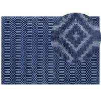 KURZFLOR-TEPPICH Adatepe 230/160 cm - Blau, Naturmaterialien (160/230cm) - Beliani