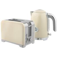 KOCHER-TOASTER-SET 2er Set Kunststoff Edelstahl Cremeweiß - Creme, Kunststoff (16/24.4/23.5cm) - HOMCOM