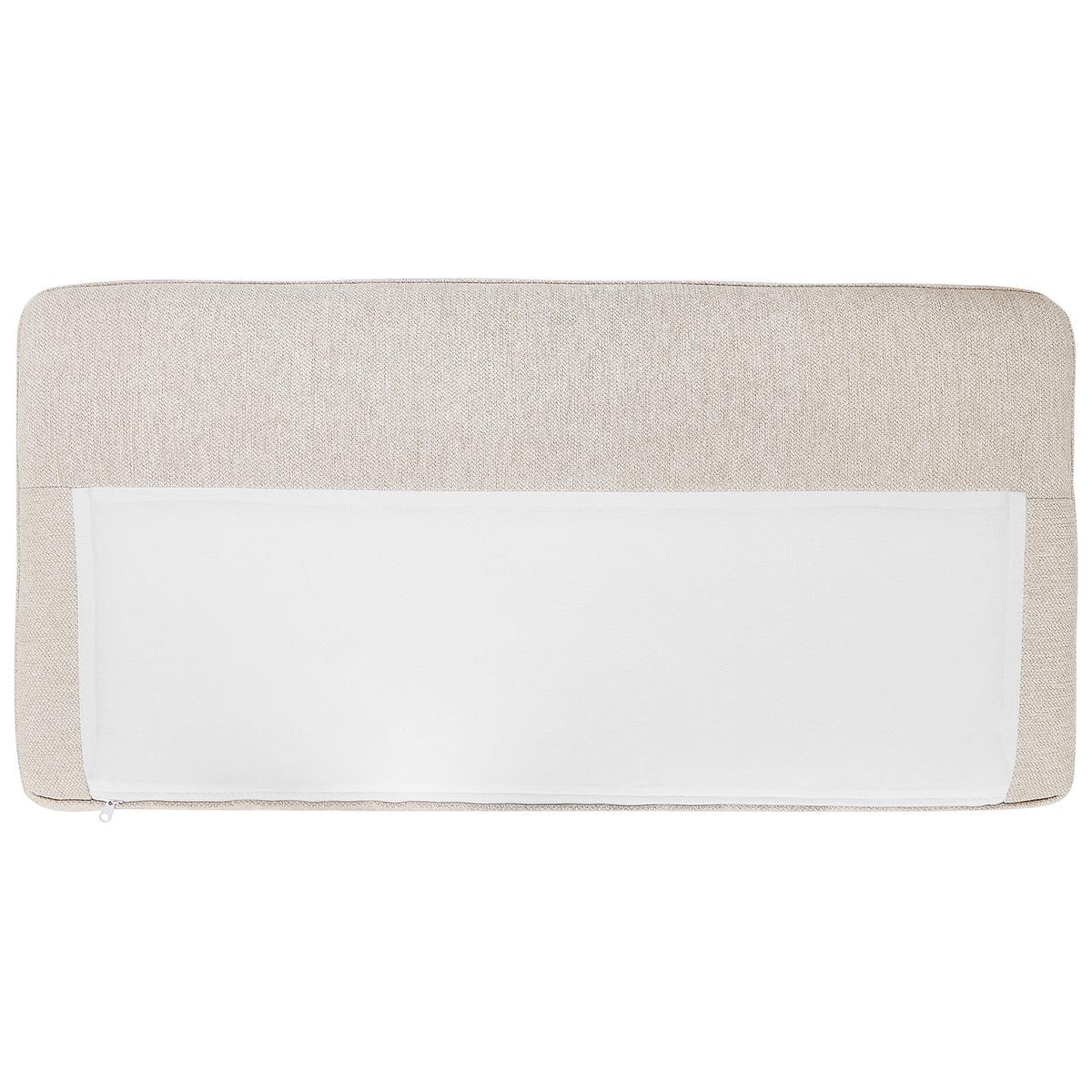 2-SITZER-ECKSOFA hellbeige rechtsseitig Breda - Beige/Schwarz, Textil (192/155cm) - Beliani