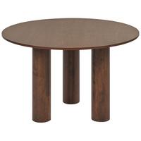 ESSTISCH 120/76 cm Dunkelbraun Rund Orin - Dunkelbraun, Holzwerkstoff (120/120/76cm) - Beliani
