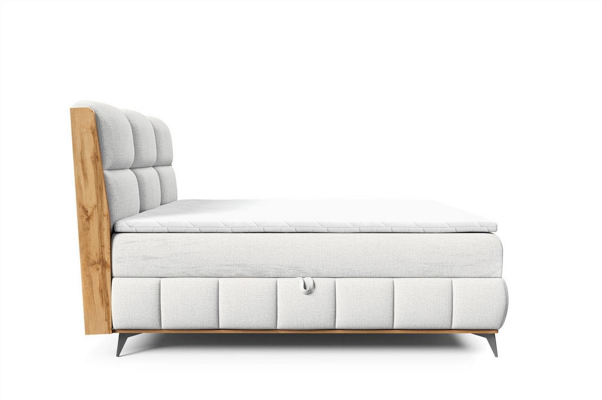 BOXBETT Charlie - Hellgrau, Holzwerkstoff/Textil (140/200cm) - Fun Möbel