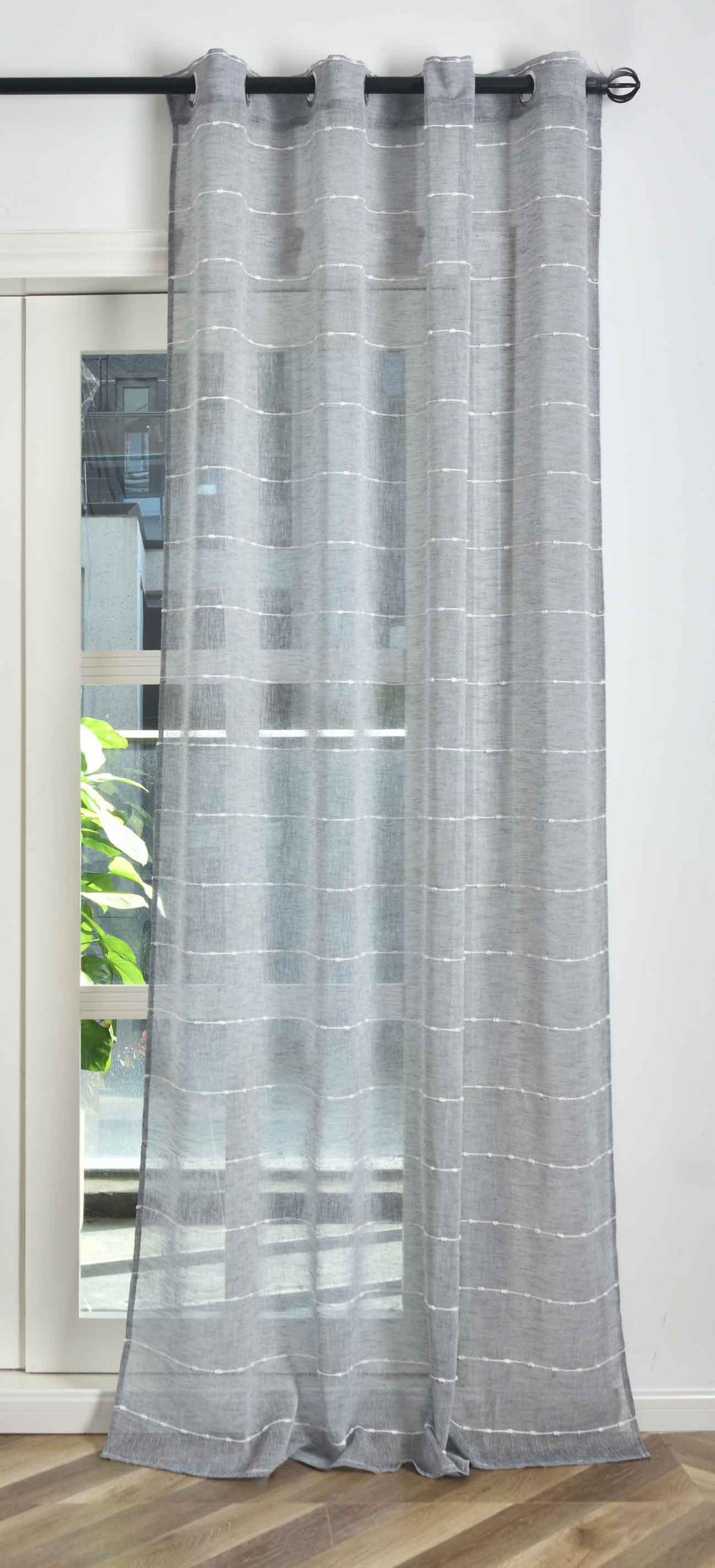 VORHANG »Kassel« HxB 245x140 cm Grau - Grau, Textil (140/245cm) - Gardinenbox