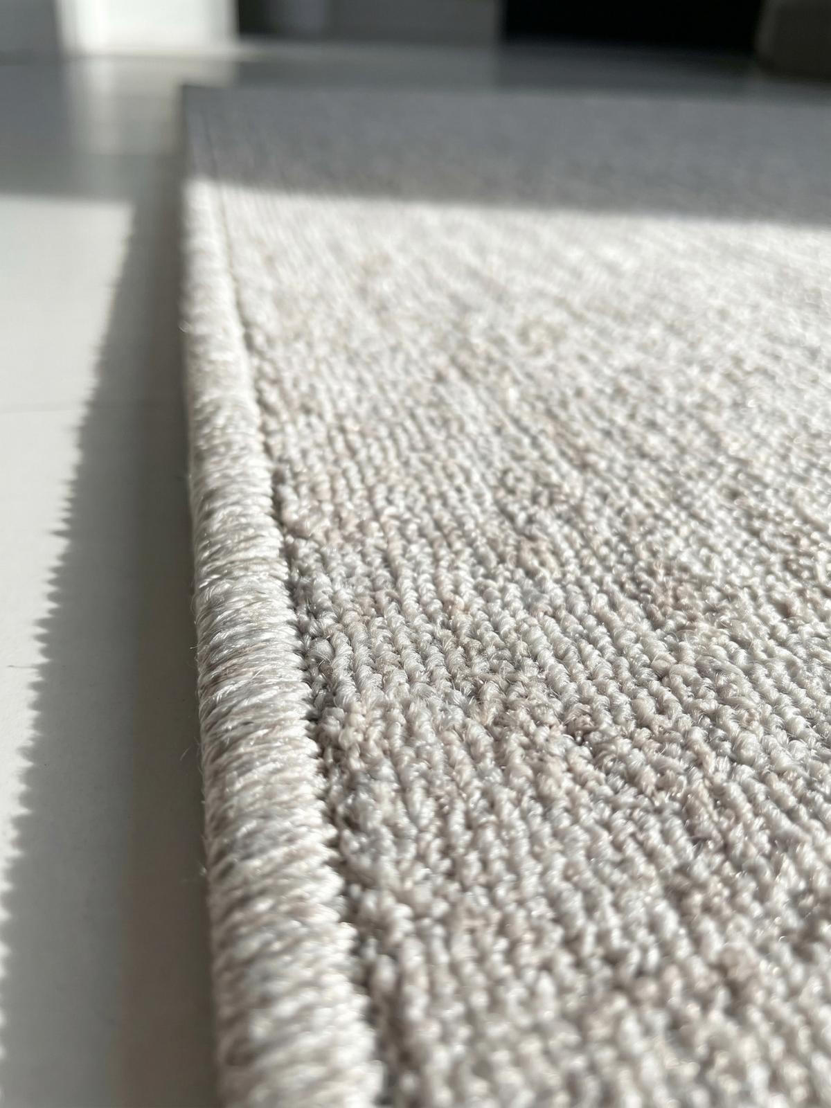 KURZFLORTEPPICH AMMER, einfarbig, Creme, Ø 200 cm - Beige, Textil (200/200cm) - KADIMA DESIGN