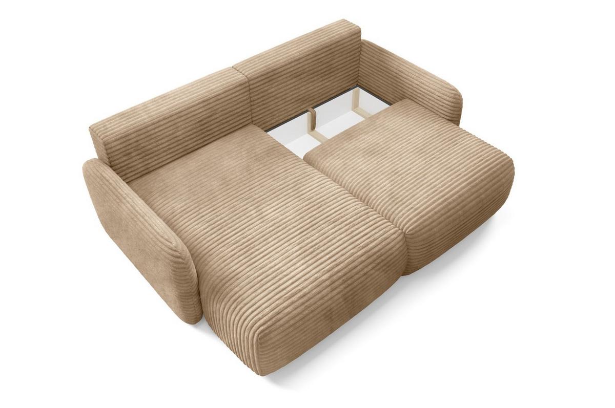 ECKSOFA Simone Mit Schlaffunktion - Hellbraun, Holzwerkstoff/Textil (240/165cm) - Fun Möbel