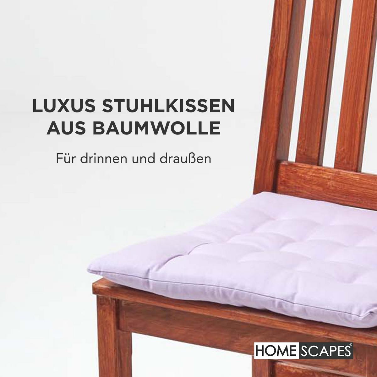 STUHLKISSEN flieder 40/40/6,5 cm - Flieder, Textil (40/40/6.5cm) - Homescapes