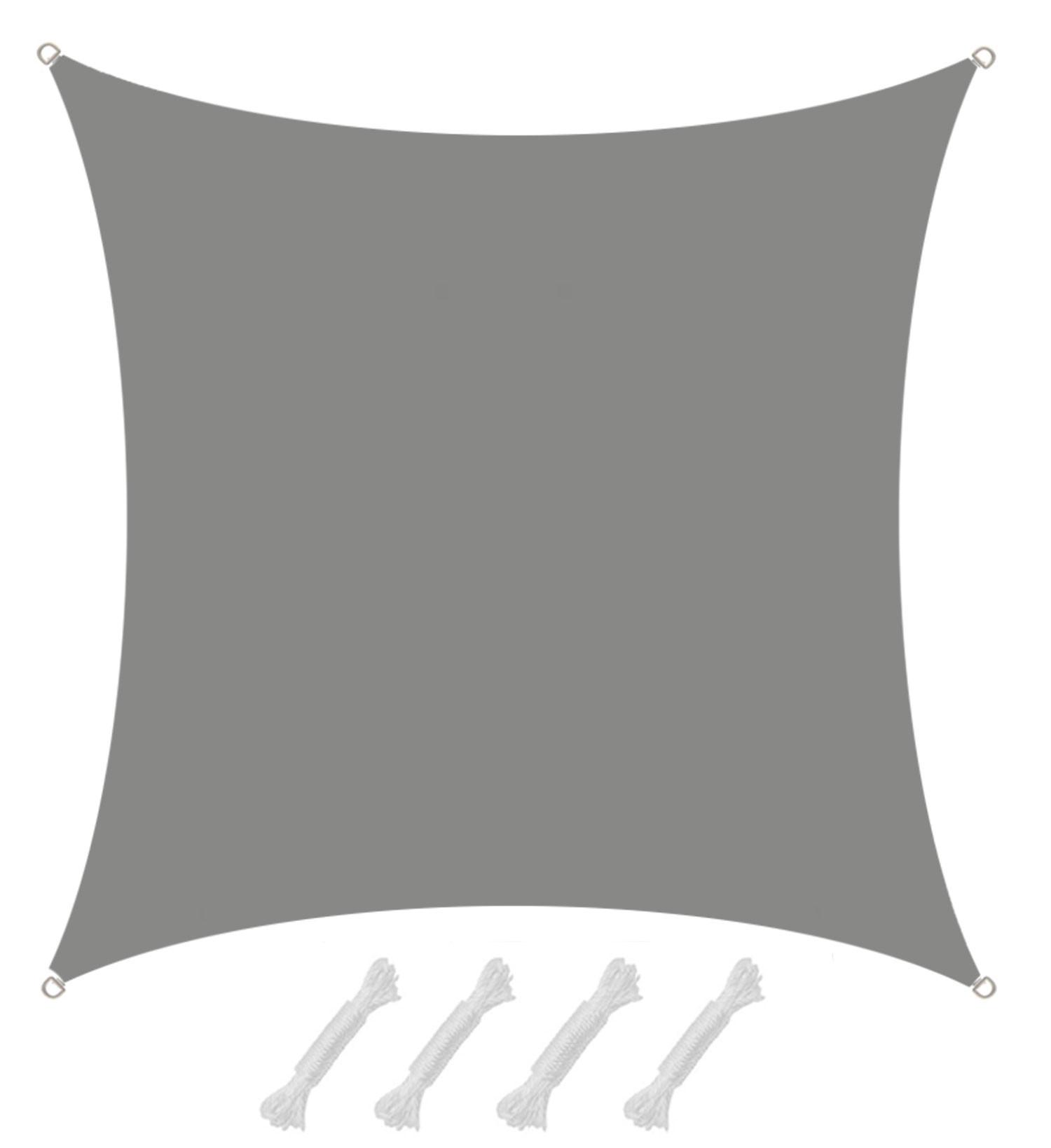 SONNENSEGEL Wasserdicht 400 cm Grau - Grau, Kunststoff (400/400cm) - Amanka