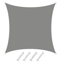 SONNENSEGEL Wasserdicht 400 cm Grau - Grau, Kunststoff (400/400cm) - Amanka