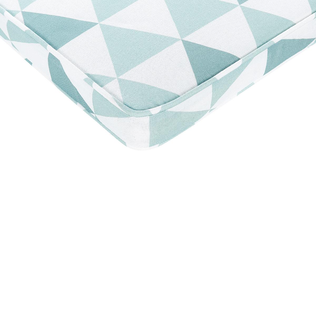 GARTENSTUHLKISSEN 6er-Set Hellblau 39/31 cm Tolve - Blau/Weiß, Textil (39/5/31cm) - Beliani