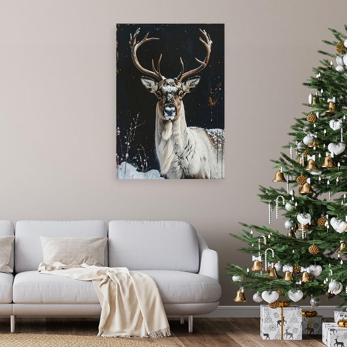 LEINWANDBILD Weihnachten 20x30cm - Schwarz, Textil (20/30cm) - Feeby