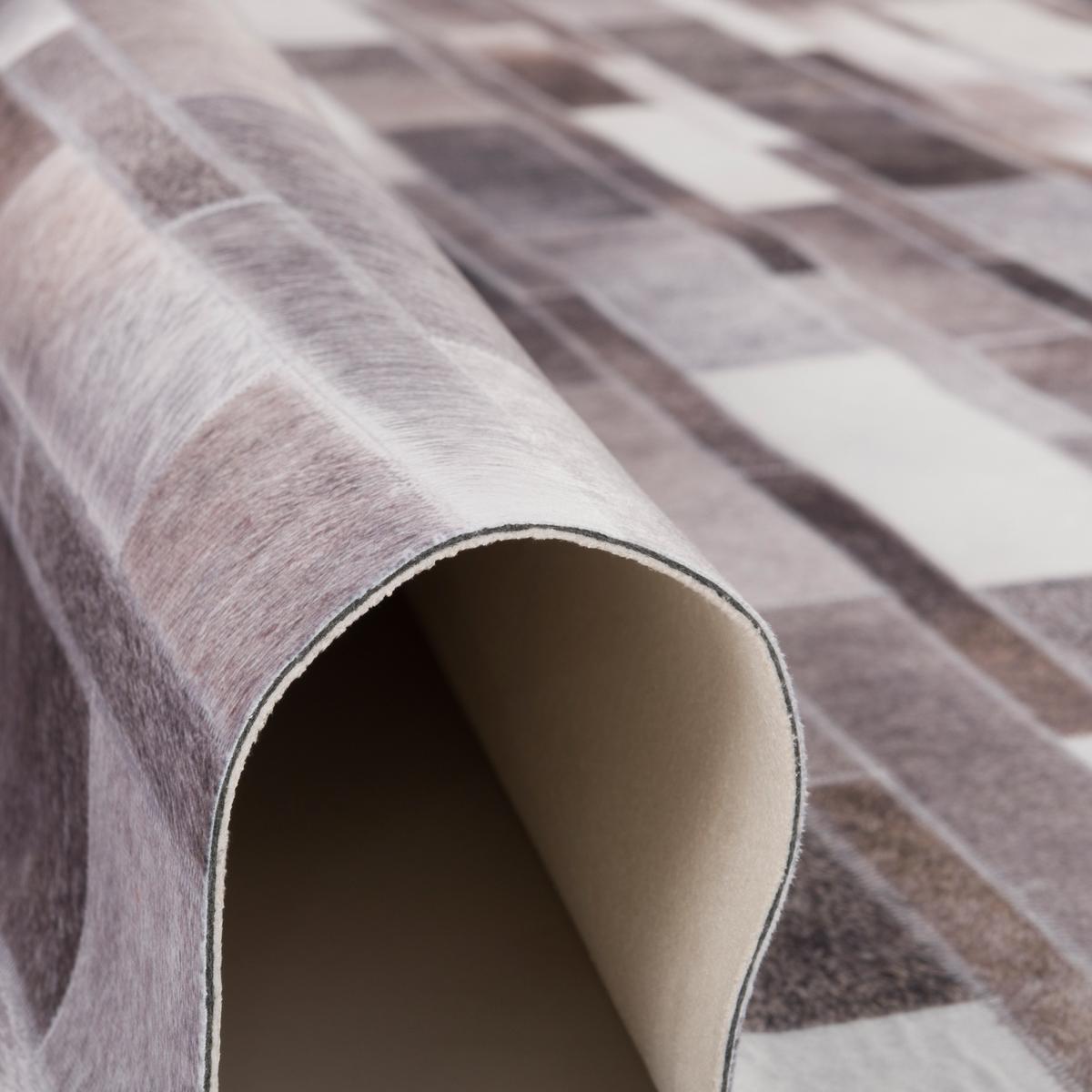 KUNSTFASER PATCHWORK TIERFELL STRIPES - Beige/Braun, Textil (120/160cm) - Pergamon