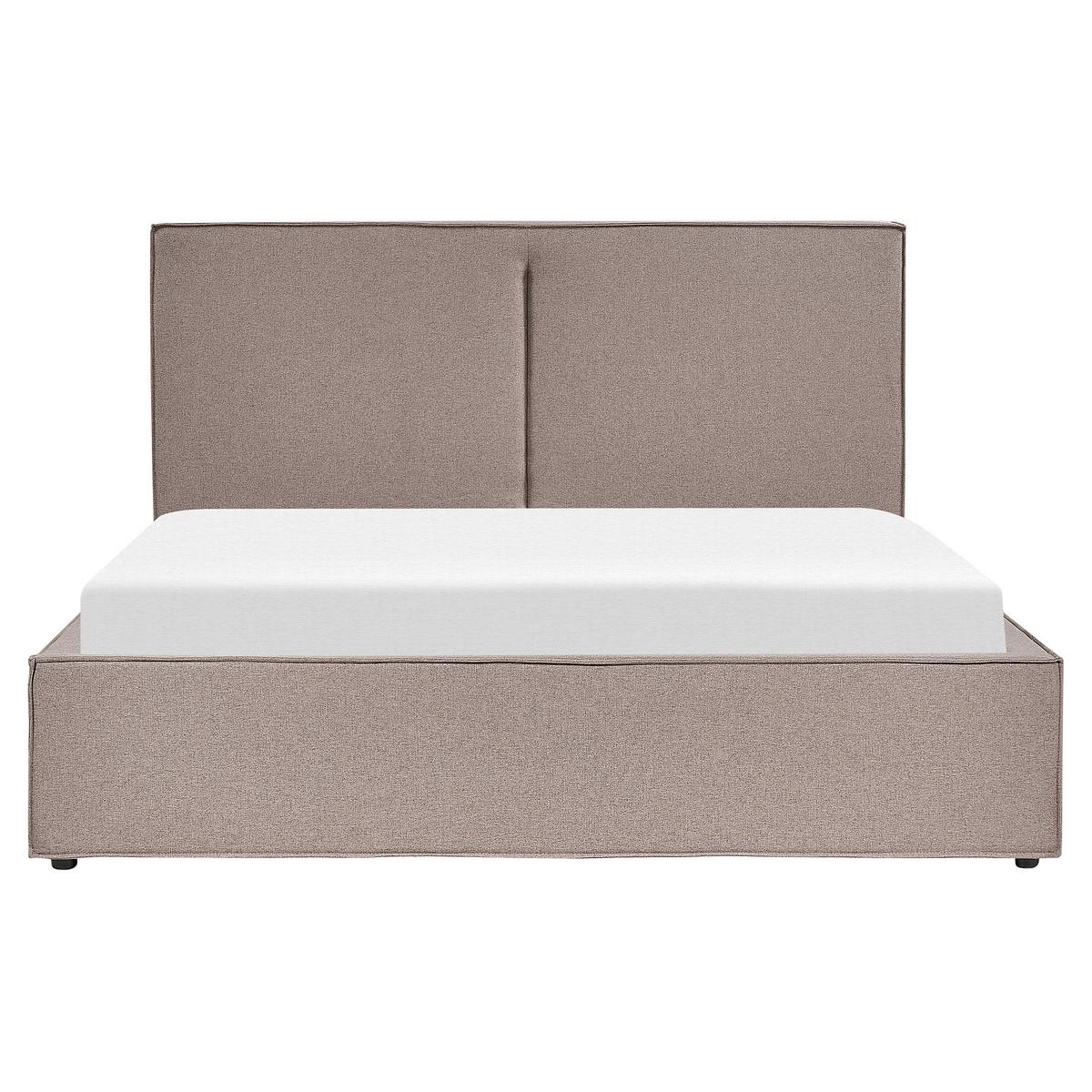 POLSTERBETT 160/200cm Taupe Moissac - Taupe, Textil (160/200cm) - Beliani