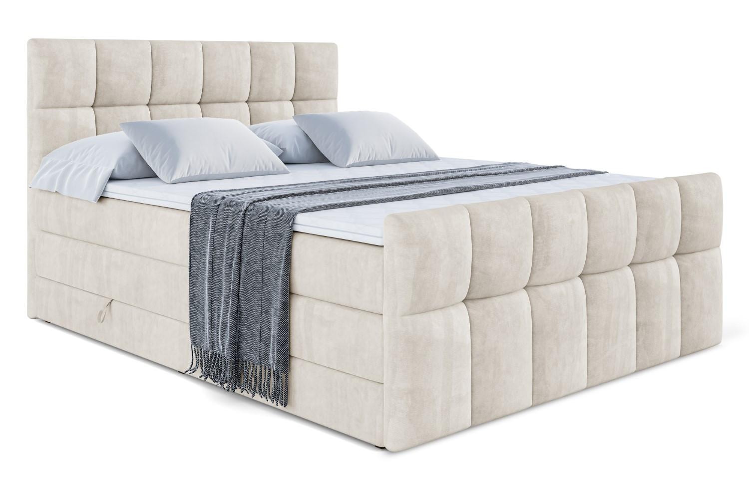 BOXSPRINGBETT RICAR-Z KING - 120 x 200 - H3/H4 - Ecru - Ecru, Holzwerkstoff (120/200cm) - ALTDECOR