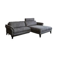ECKSOFA MALTA Grau Webstoff - Schwarz/Grau, Buchenholz/Textil (302/175cm) - KAWOLA