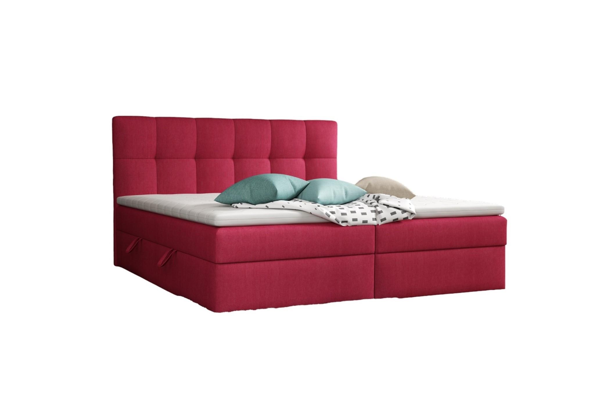 BOXBETT Arturo In Soro - Rot, Holzwerkstoff/Textil (140/200cm) - Fun Möbel