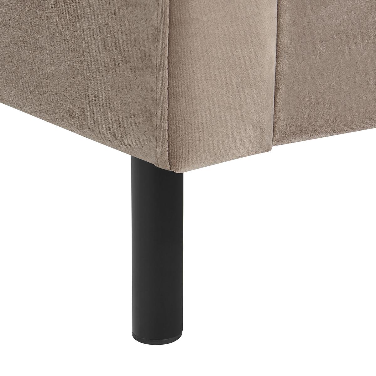 BETT mit Lattenrost 180x200 cm Beige Villette - Taupe, Textil (180/200cm) - Beliani