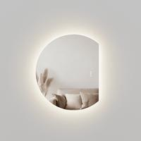 BADSPIEGEL LED 70 x 62 cm mit 3 Lichtfarben, Antibeschlagfunktion und Touch-Schalter - Transparent, Glas (70/62/2.5cm) - EMKE
